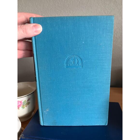 Antique Blue Book Stack: Vintage Teal Book Bundle, Steinbeck, Marquis - Picture 5 of 6